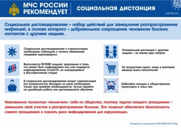 МЧС России рекомендует: социальная дистанция